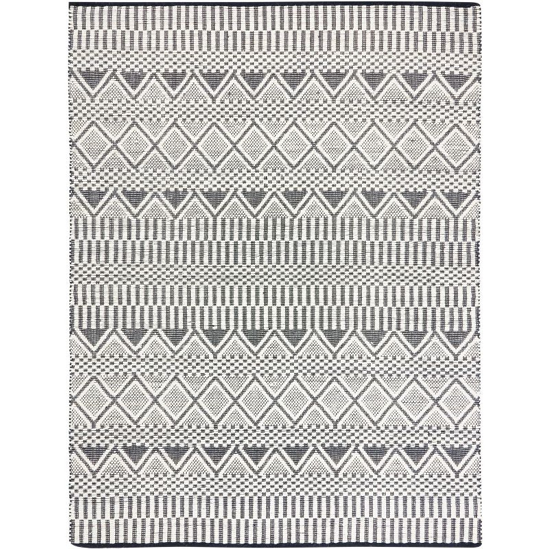 Natura NAT853 Hand Woven Area Rug - Ivory/Black - 8'x10' - Safavieh.
