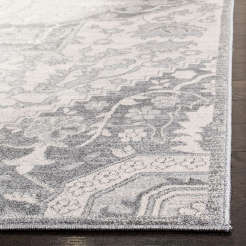 Brentwood BNT816 Power Loomed Indoor Area Rug - Grey/Cream - 8'x10' - Safavieh