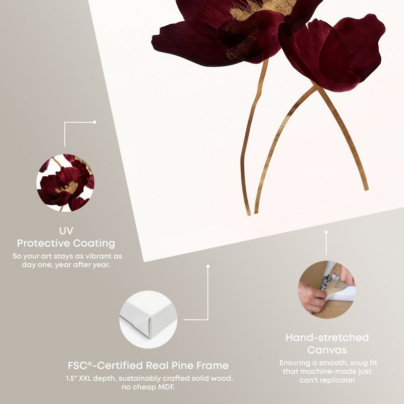 Art Remedy Wine Flowers Floral Fine Wall Art, 16" x 24", Gallery Wrapped