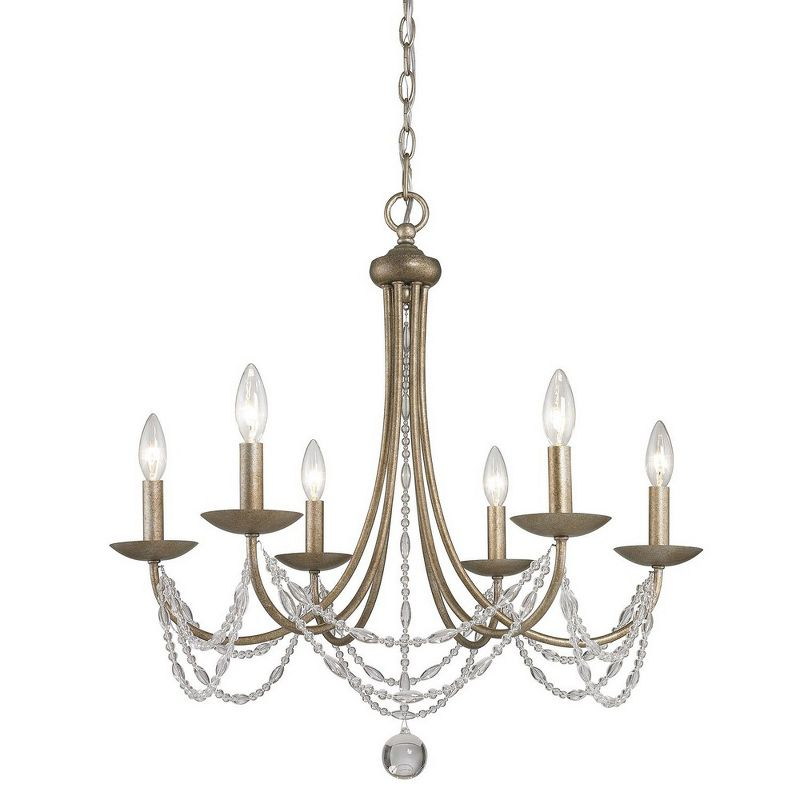 Golden Lighting Mirabella 6-Light Chandelier in Golden Aura