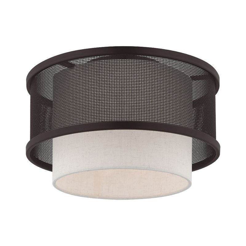 Livex Lighting Braddock 1 - Light Flush Mount in  Bronze