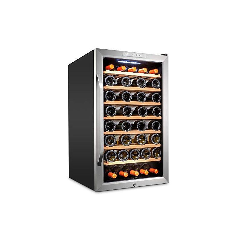 Ivation 51 Bottle Wine Cooler Fridge, Compressor Refrigerator W/Lock