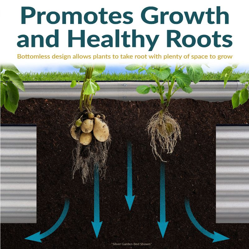 Sunnydaze Raised Hot Dip Galvanized Steel Hexagon Garden Bed for Plants, Vegetables, and Flowers - 40" W x 11" Deep - Brown