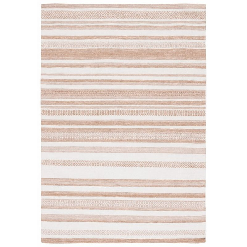 Striped Kilim STK428 Hand Woven Area Rug - Beige/Ivory - 4'x6' - Safavieh.