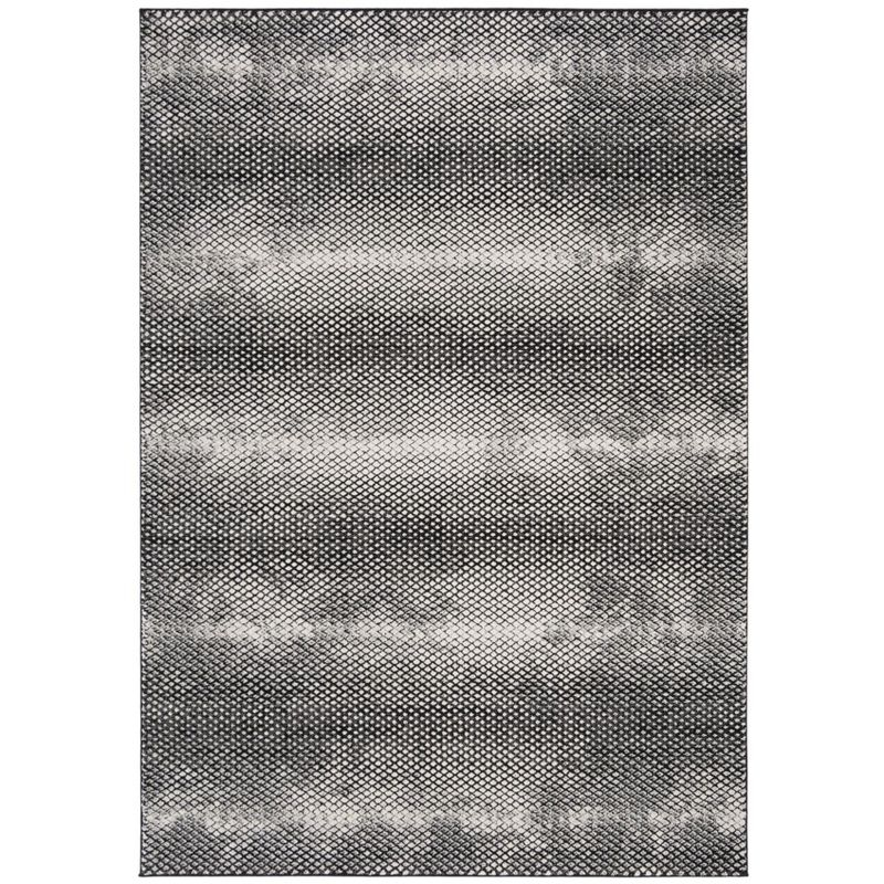 Lurex LUR186 Power Loomed Area Rug - Black/Ivory - 4'x6' - Safavieh