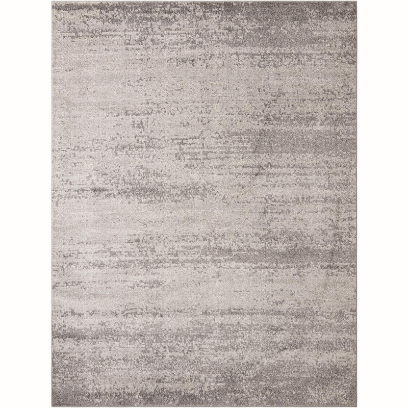 Unique Loom Del Mar Collection Area Rug - Lucille (9'  x 12' Rectangle Gray/Ivory)