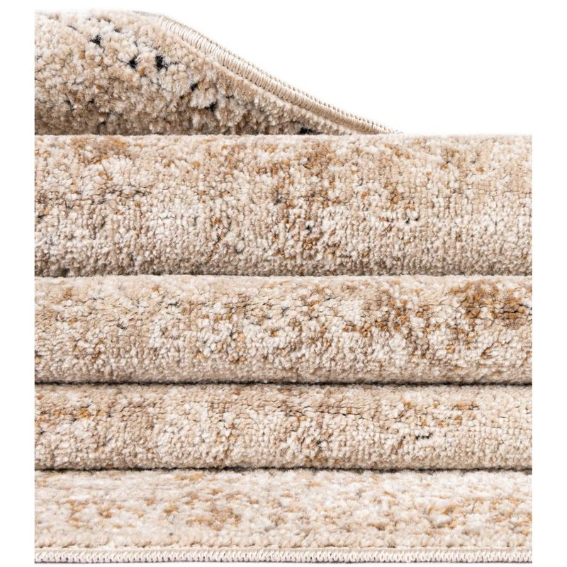 Unique Loom Chateau Collection Area Rug - Jefferson (5' 1" x 8' Rectangle Beige/Light Brown)