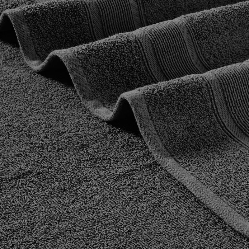 Modern Threads 6 Piece Cotton Jacquard Towel Set, Capri, Coal