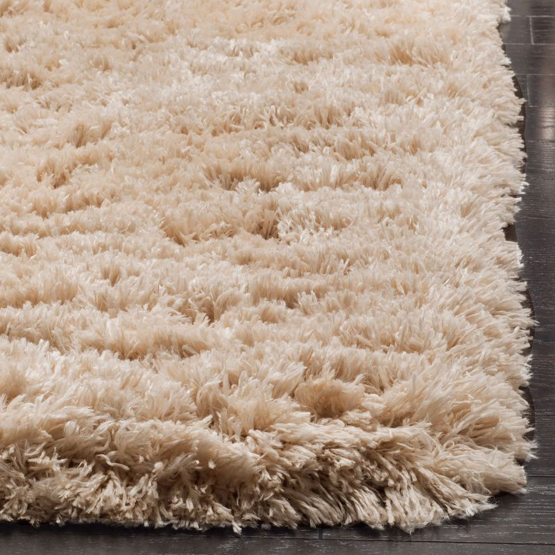 Polar Shag PSG800 Power Loomed Indoor Area Rug - 6'7"x9'2" - Light Beige - Safavieh