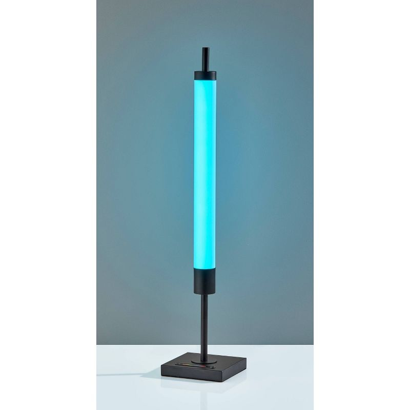 Collin LED Table Lamp Black with Touch Switch & RGB Spectrum - Adesso