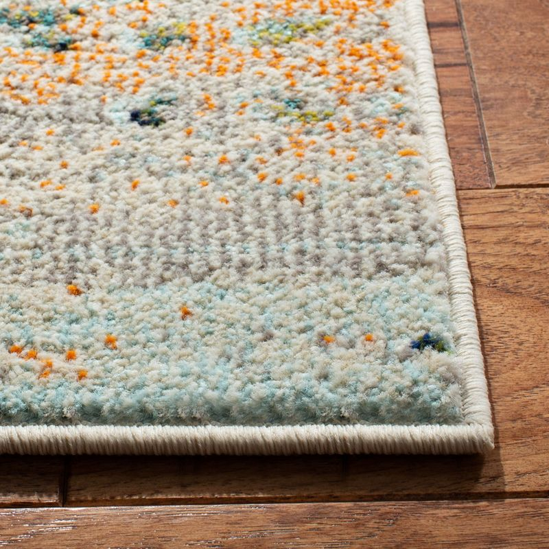 Madison MAD454 Power Loomed Indoor Area Rug - Beige/Navy - 5'x5' - Safavieh