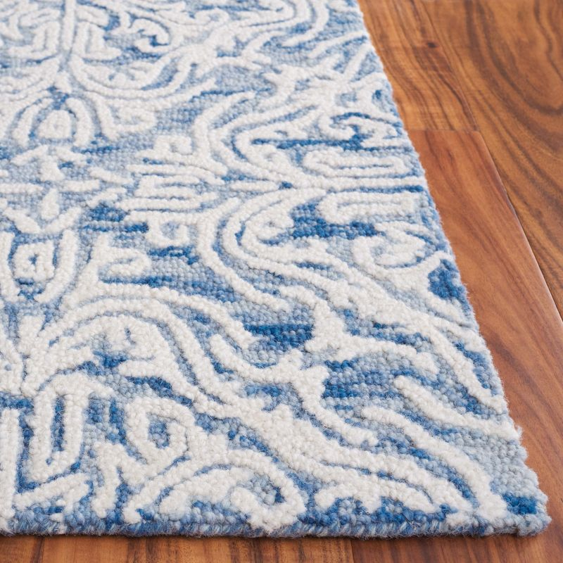 Blossom BLM103 Hand Tufted Area Rug - Blue/Ivory - 4'x6' - Safavieh.