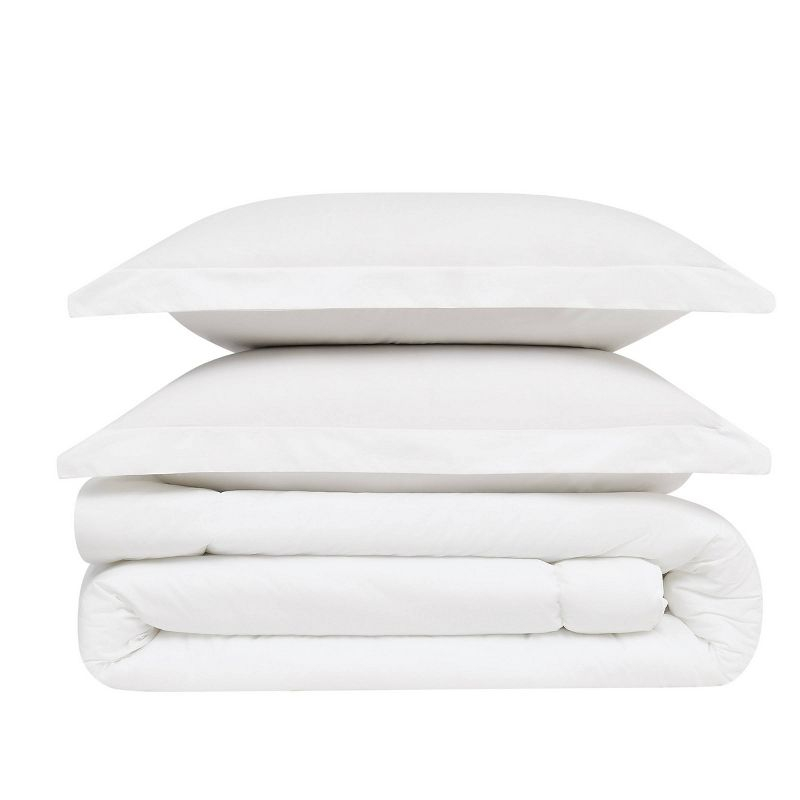 Brooklyn Loom 3pc Full/Queen Percale Comforter Set White