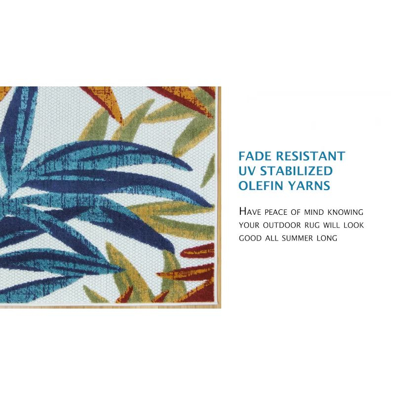 5'3" x 7' Paseo Soroa Outdoor Rug Chestnut/Black - Avenue33: UV & Mildew Resistant, Loomed Polypropylene