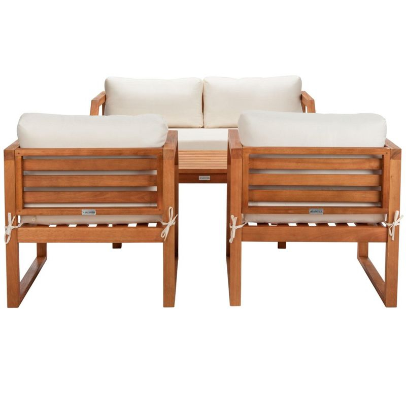 Dren 4 Piece Living Set - Indoor/Outdoor - PAT7067 - Natural/Beige - Safavieh