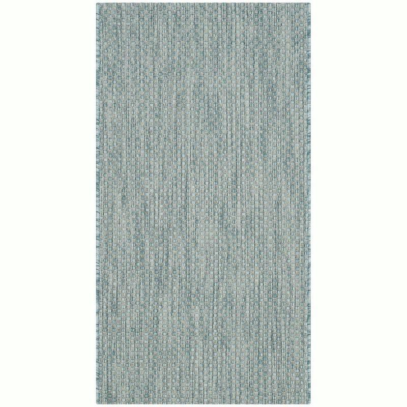 Courtyard CY8521 Power Loomed Indoor/Outdoor Accent Rug - Aqua/Grey - 2'x3'7" - Safavieh.