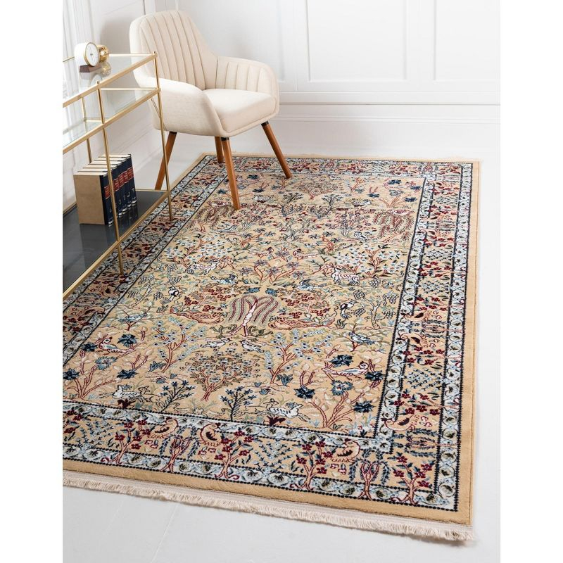 Unique Loom Narenj Collection Area Rug - Bristol (5' 1" x 8' Rectangle Beige/Blue)