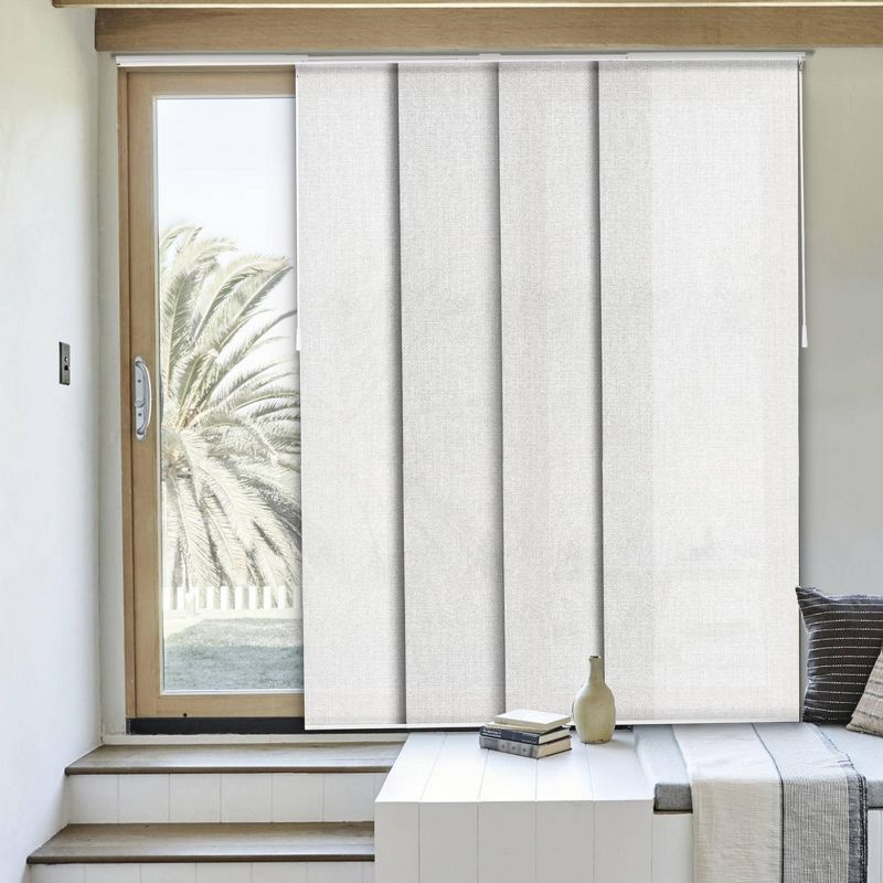 86"x96" Chicology Light Filtering Panel Track Curtain Blind Ballroom White
