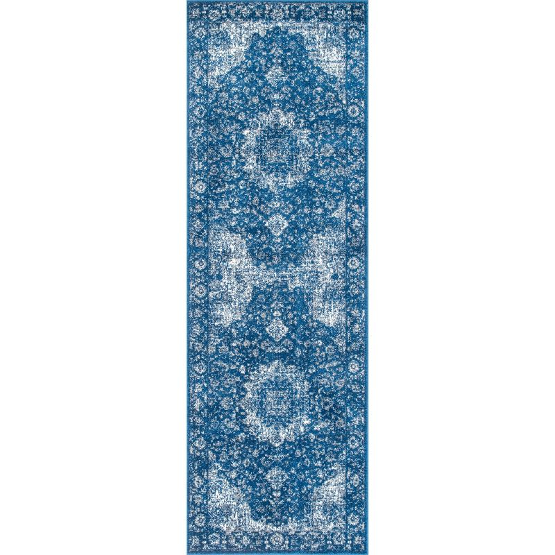 Nuloom Verona Vintage Persian Indoor Area Rug, Runner 2' 6" x 6', Dark Blue