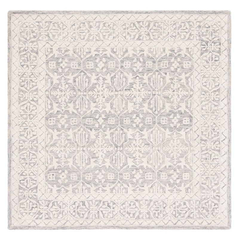 Metro MET903 Hand Tufted Indoor Area Rug - Grey/Ivory - 6'x6' - Safavieh
