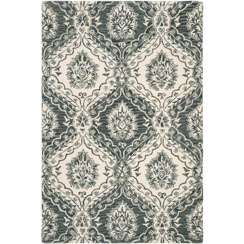 Blossom BLM601 Hand Tufted Area Rug - Blue/Ivory - 4'x6' - Safavieh.