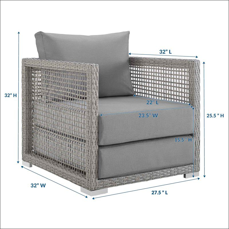 Modway Aura Rattan Outdoor Patio Armchair