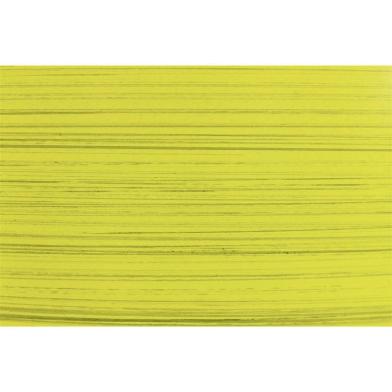 Garden Elements Indoor/Outdoor Glazed Brushed Happy Plastic Planter, Large, Bright Yellow, 15"