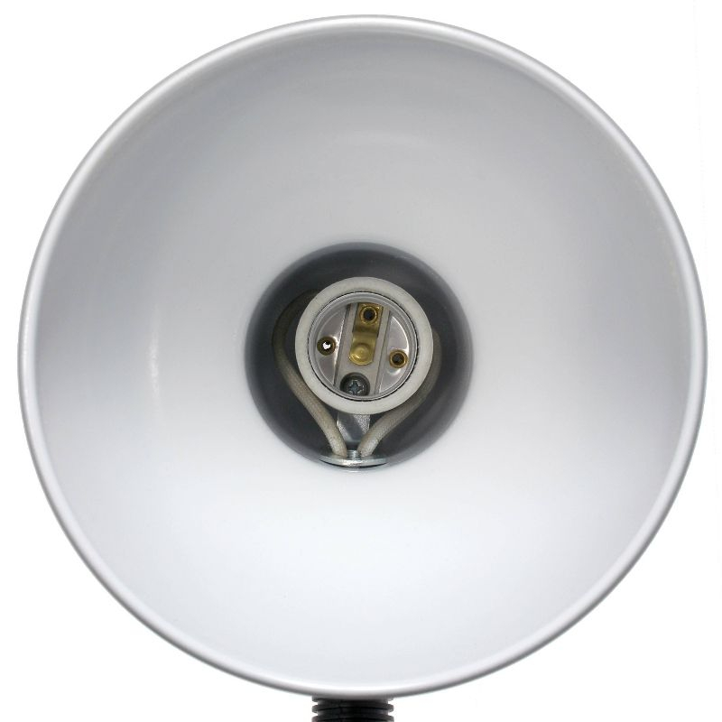 Creekwood Home Essentix 14.25" Traditional Metal Desk Lamp with Flexible Gooseneck Silver: ETL Listed, No Assembly Required