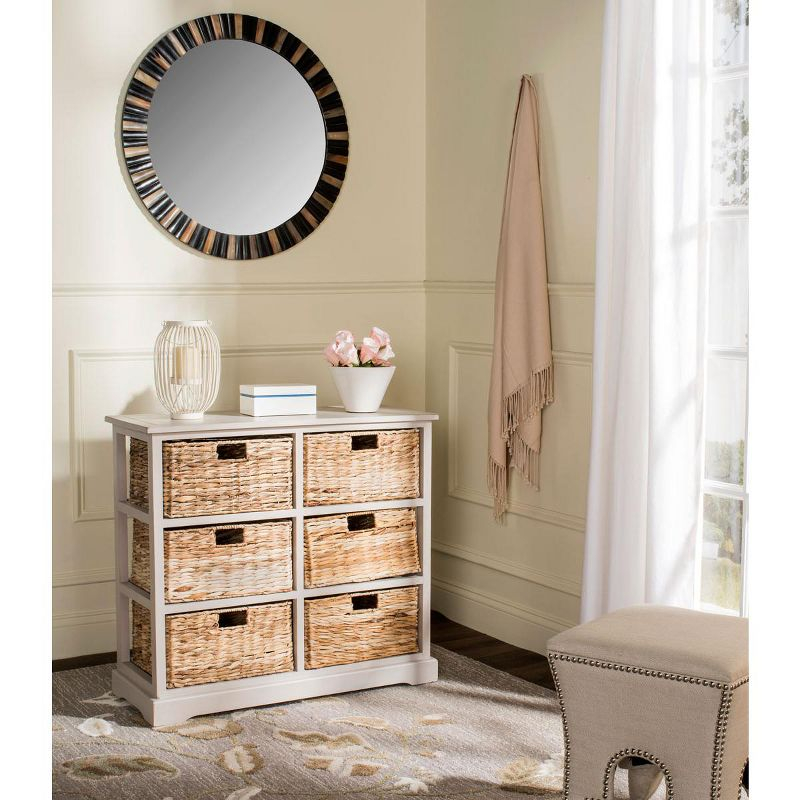 Keenan 6 Basket Storage Chest - AMH5740 - Vintage Grey - Safavieh Couture