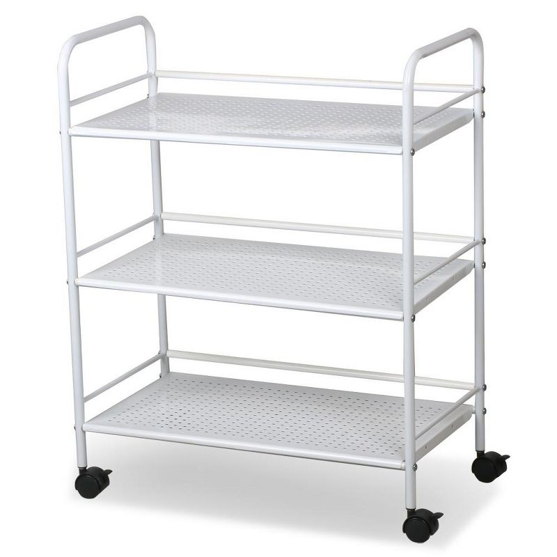 Yaheetech 3-Shelf Large Salon Beauty Trolley Cart Spa Storage Dentist Wax Treatments, White