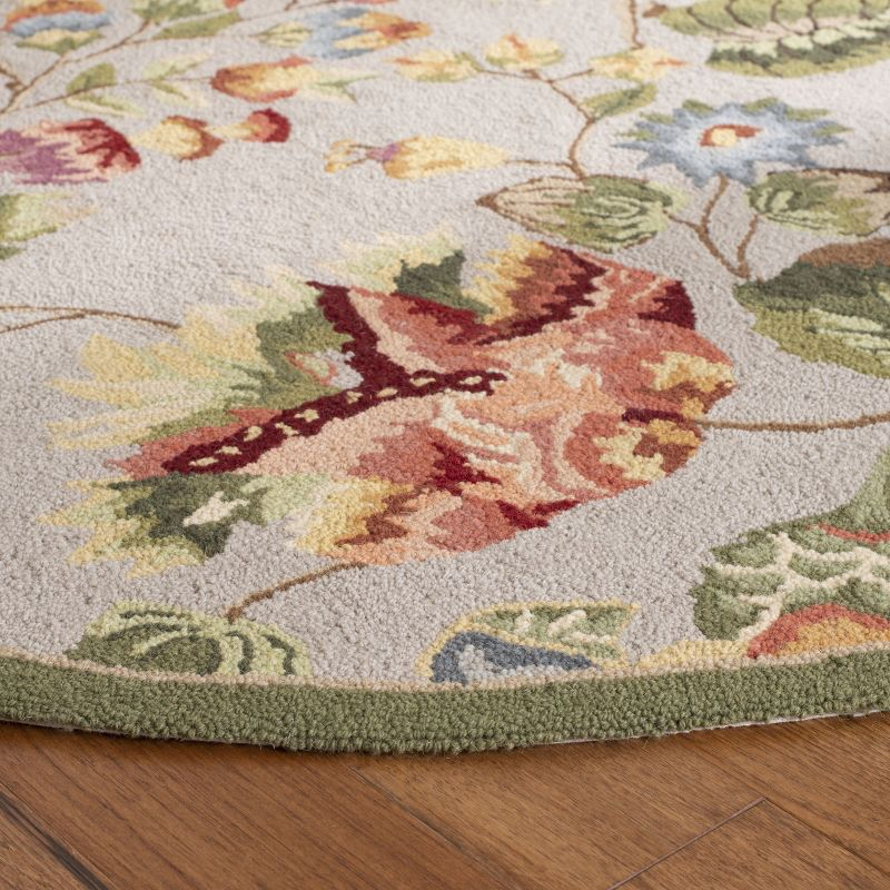 Chelsea HK331 Handmade Area Rug - 3' Round - Sage - Safavieh