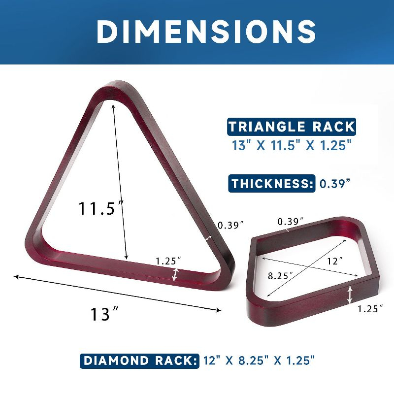 Pool Balls and Rack Set (Pro Standard Balls & Mahogany Racks)