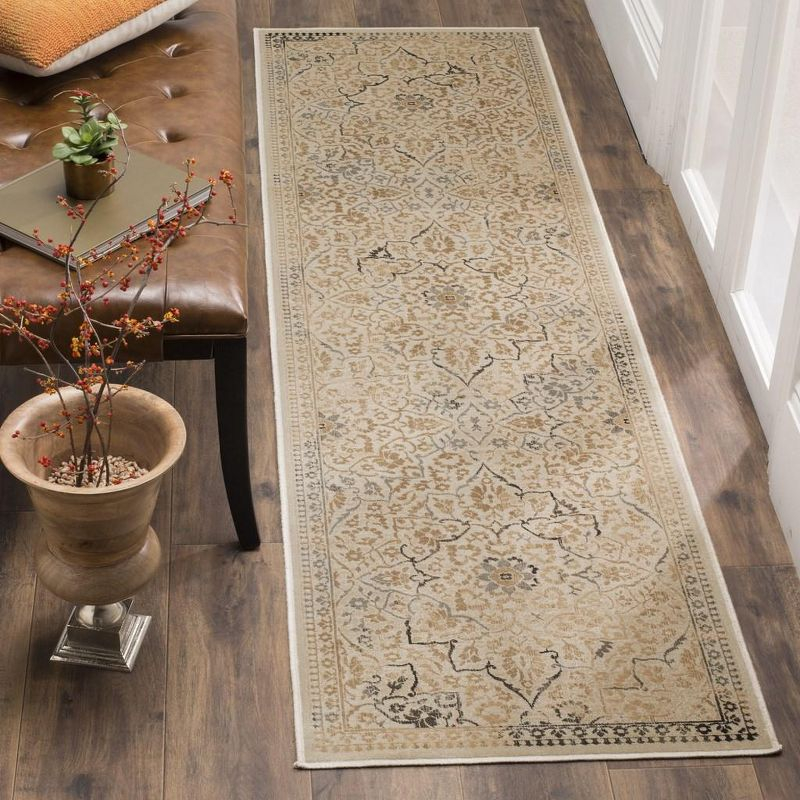 Vintage VTG175 Power Loomed Indoor Runner Rug - Creme - 2'2"x8' - Safavieh.