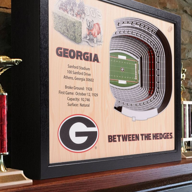 NCAA Georgia Bulldogs 25-Layer StadiumViews 3D Wall Art