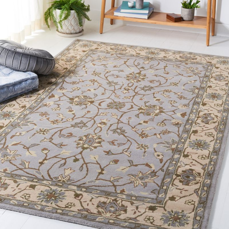 Heritage HG862 Hand Tufted Area Rug - Beige/Grey - 8'x10' - Safavieh.