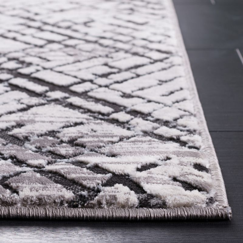 Amelia ALA275 Power Loomed Runner Rug - Gray/Charcoal - 2'x8' - Safavieh.