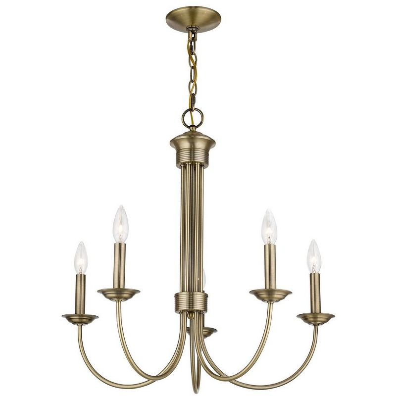 Livex Lighting Estate 5 - Light Chandelier in  Antique Brass
