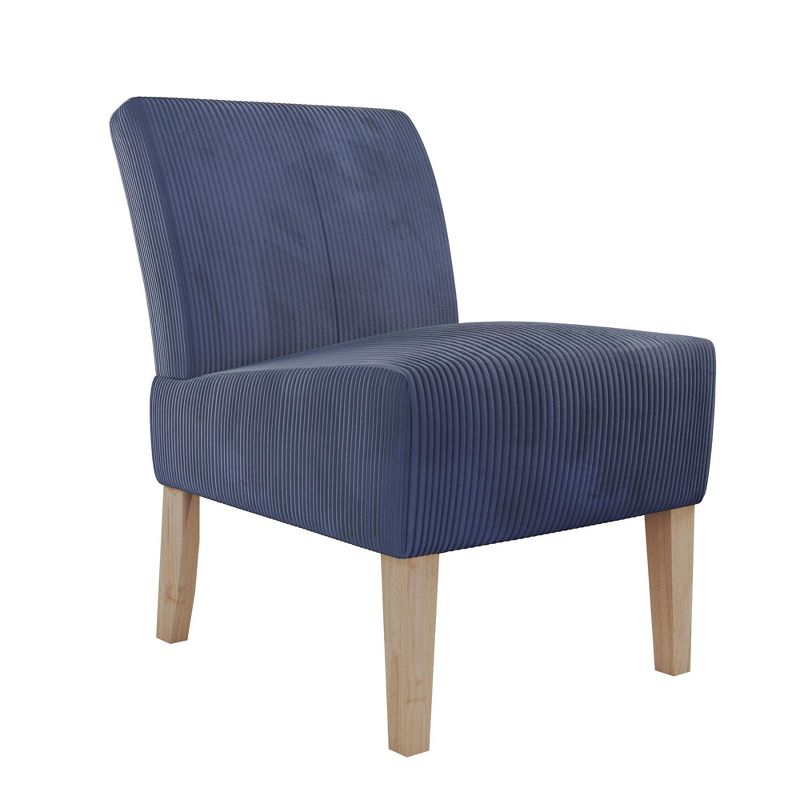 DHP Hazen Armless Upholstered Accent Chair, Navy Corduroy