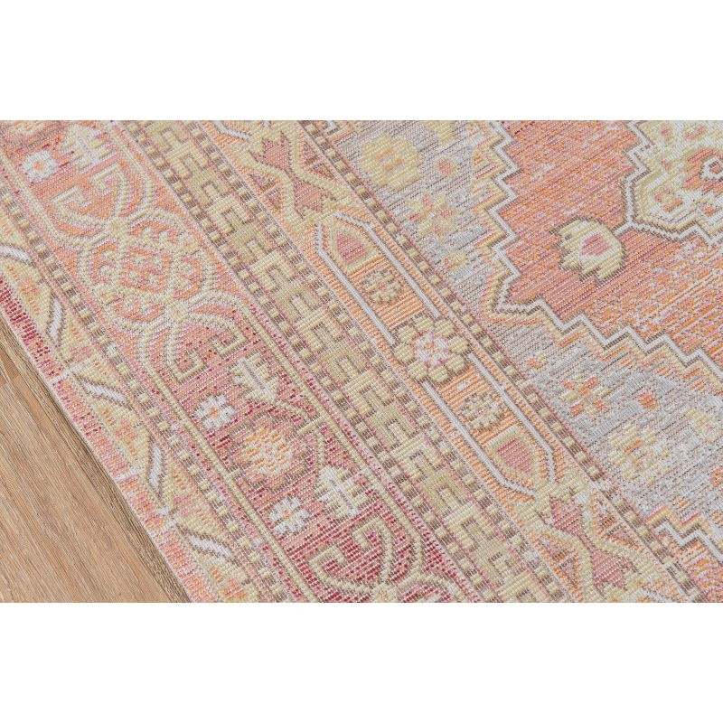 2'x3' Shapes Geometric Loomed Accent Rug Pink - Momeni: Modern Indoor Low Pile Polyester Rectangle Rug