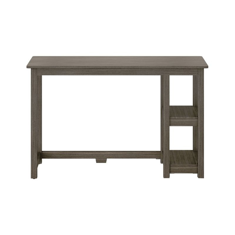 Plank+Beam Solid Wood Computer Desk with Shelves, Simple Desk for Bedroom, Home Office Study Desk, 47.25", Clay