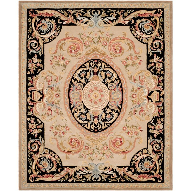 Savonnerie SAV206 Hand Tufted Area Rug - Ivory/Gold - 6'x9' - Safavieh.