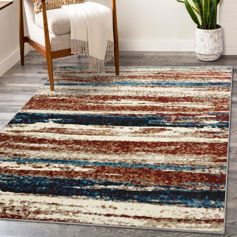 Luxe Weavers Abstract Stripe Passion 5x7 Area Rug