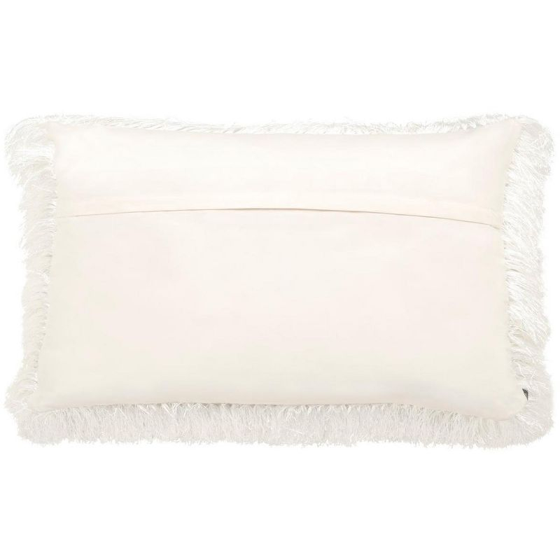 Indoor/Outdoor Shag Pillow - Pearl - 14"X24" - Safavieh
