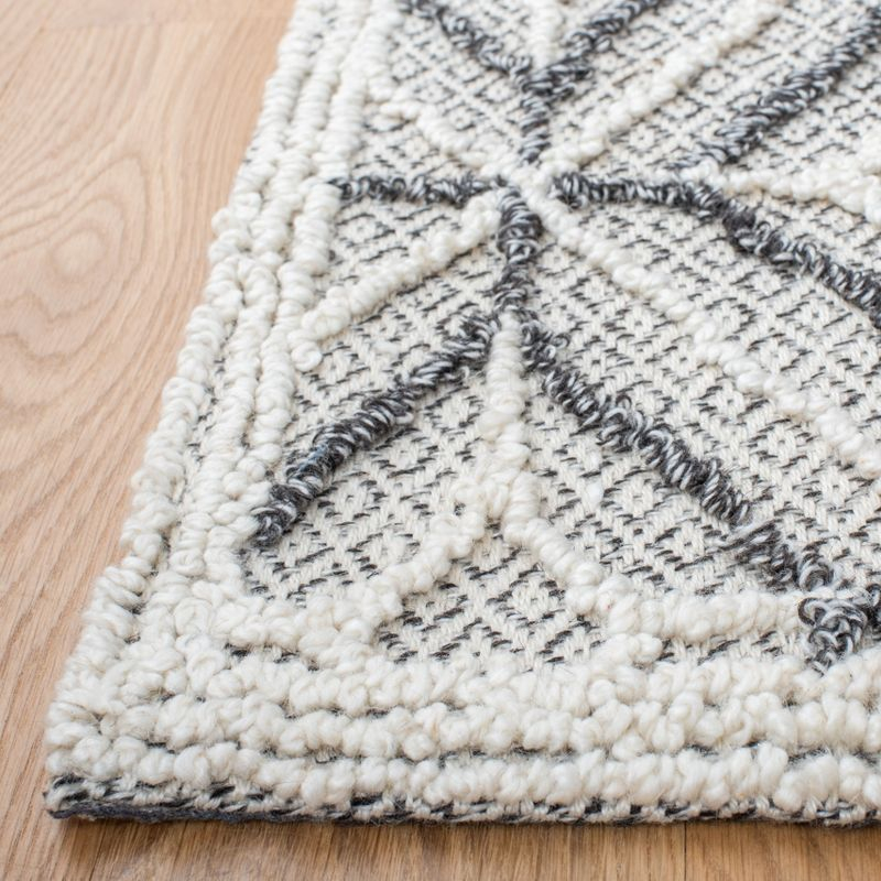Trace TRC212 Hand Tufted Area Rug - Grey/Black - 6'x6' - Safavieh.