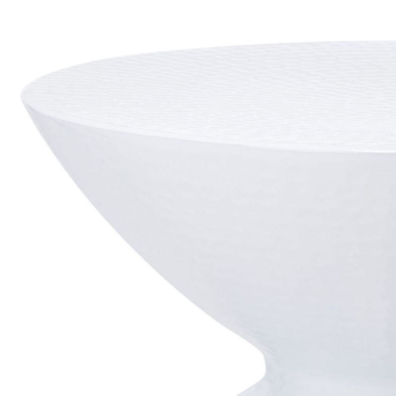 Guildsman Metal Table Stool - White - Safavieh