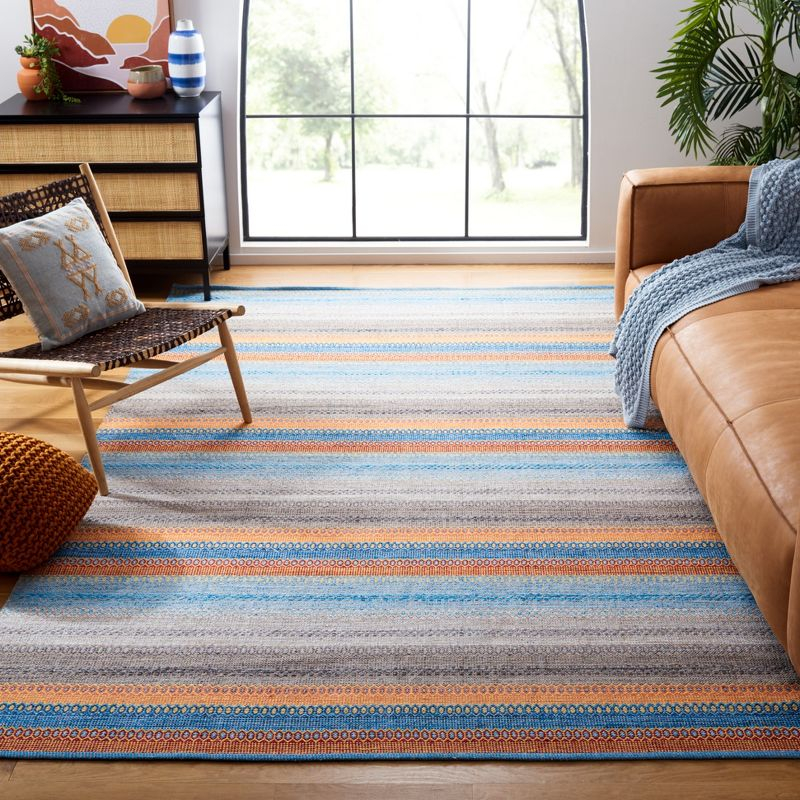 Montauk MTK851 Hand Woven Area Rug - Grey/Orange - 8'x10' - Safavieh.