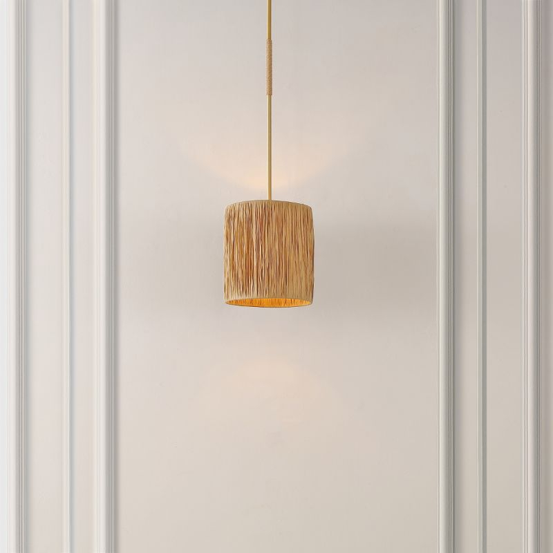 Saija 9" Pendant - PND4189 - Natural/Gold - Safavieh