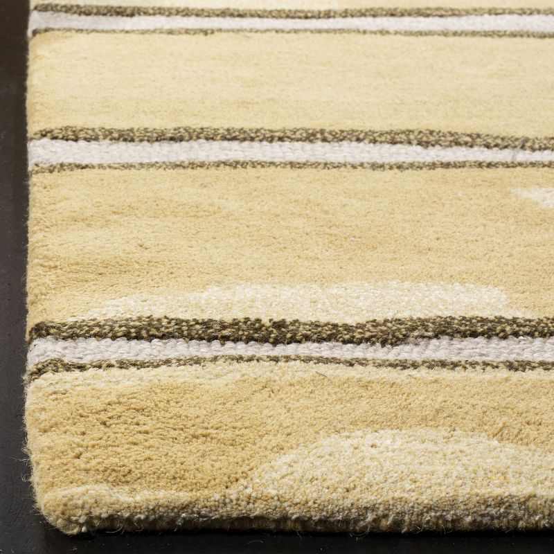 Martha Stewart Chalk Stripe - MSR3617 - Indoor Hand Tufted Area Rugs - Toffee Gold - 9'6"x13'6"