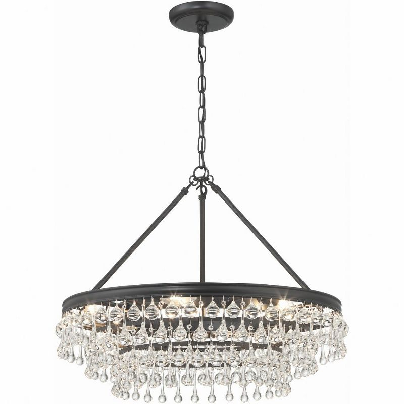 Crystorama Lighting Calypso 6 - Light Chandelier in  Matte Black