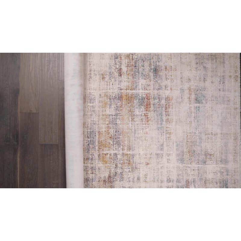 8'x10' Aerin Abstract Area Rug White - Jaipur Living: Contemporary Living Room Rug, Medium Pile, Machine Made